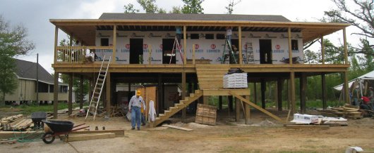 Electricity, plumbing, roof, rails, and straps