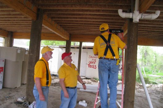 Electricity, plumbing, roof, rails, and straps