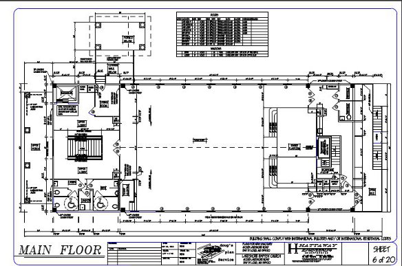 church floor plan