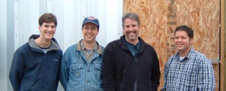 left to right - Stephen Ake, Dave Stephenson (pastor of Grace Bible Church, Greg London, and Don Elbourne.