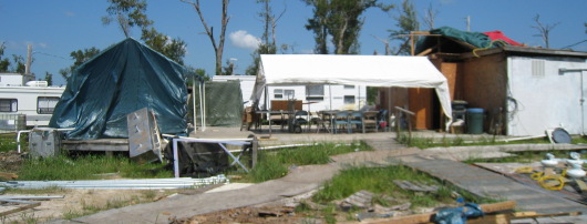 Temp Kitchen after Hurricane Gustav