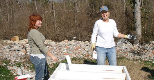 Quonset Huts Get New Floor in Lakeshore Mississippi