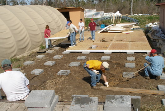 Quonset Huts Get New Floor in Lakeshore Mississippi