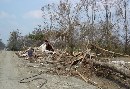 Lakeshore Baptist Church after Hurricane Katrina