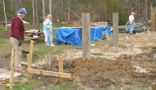 We began setting pilings for another new house last week.